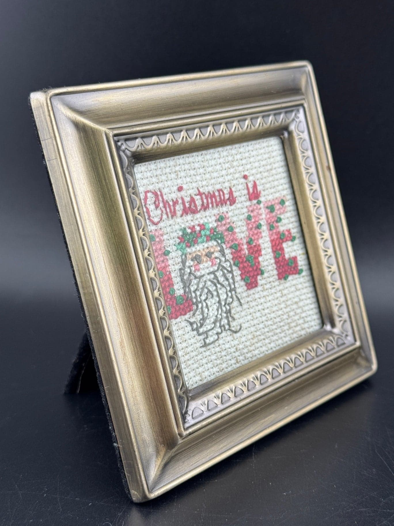 Christmas is Love Mini Framed Cross Stitch - Thumbnail 3