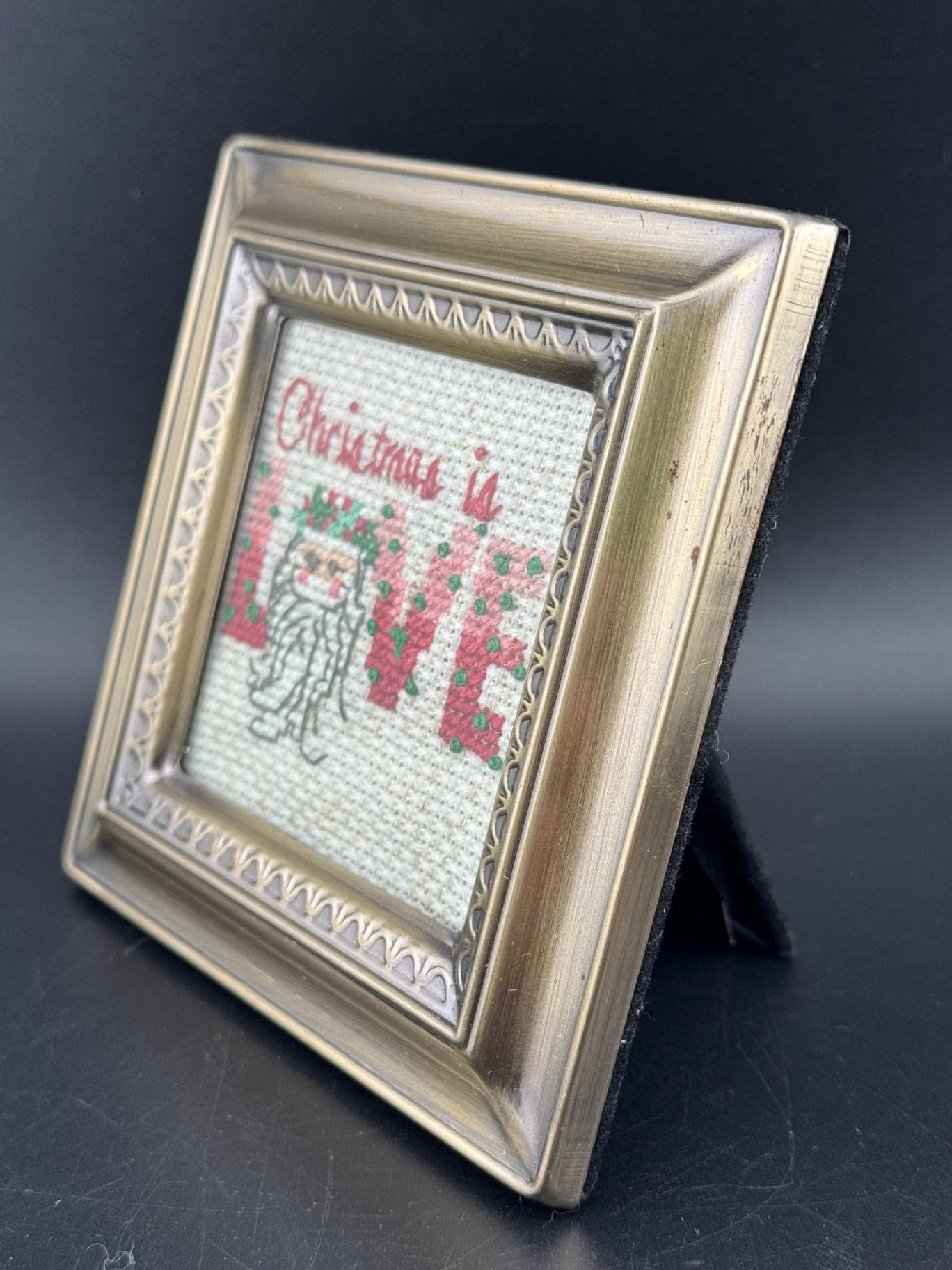 Christmas is Love Mini Framed Cross Stitch - Thumbnail 4