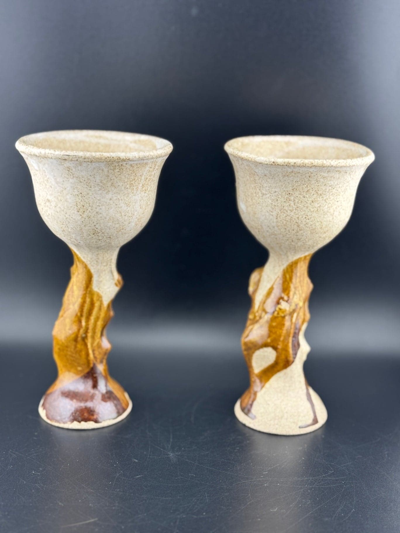 Pottery Wine Goblets - Thumbnail 4