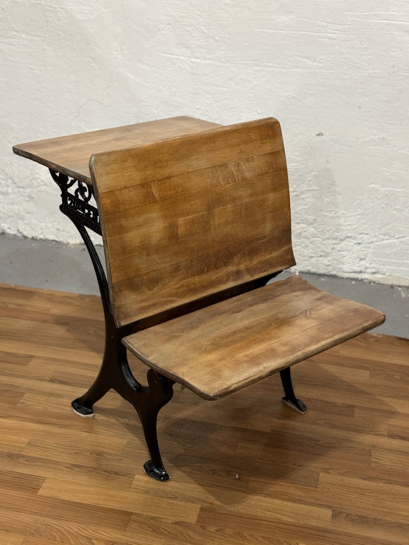 Vintage Wood & Iron School Desk - Image 1