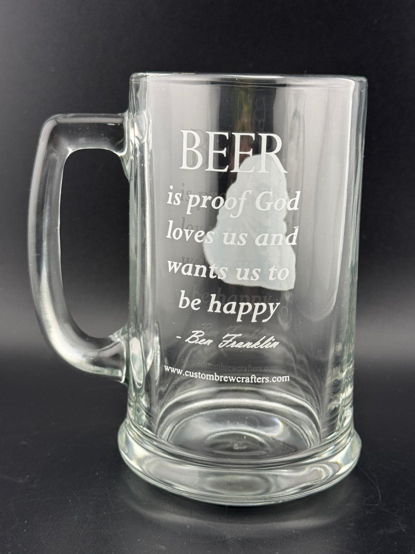Benjamin Franklin Quote Beer Mug - Thumbnail 4