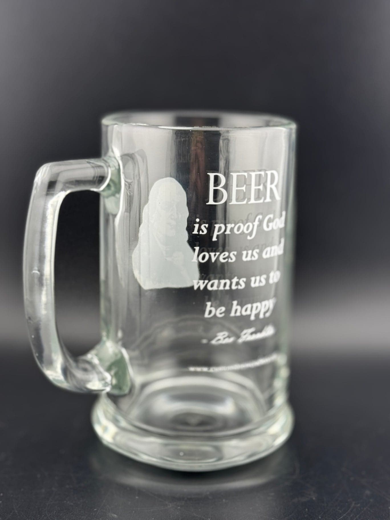 Benjamin Franklin Quote Beer Mug - Thumbnail 3
