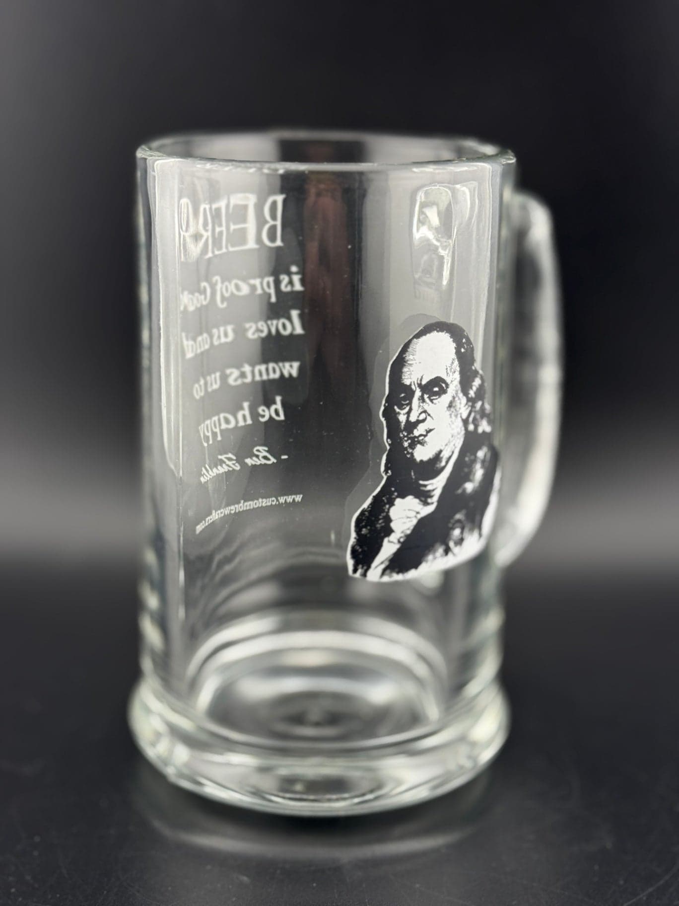 Benjamin Franklin Quote Beer Mug - Thumbnail 6