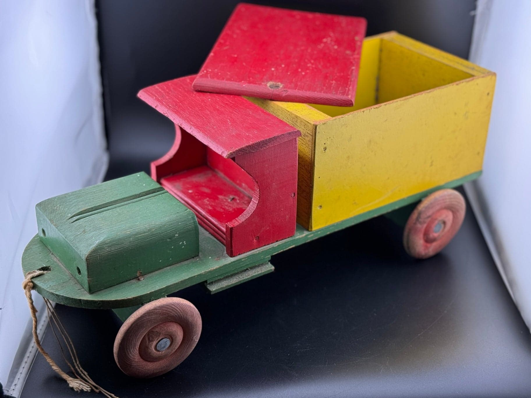 Vintage Wood Toy Truck - Thumbnail 4