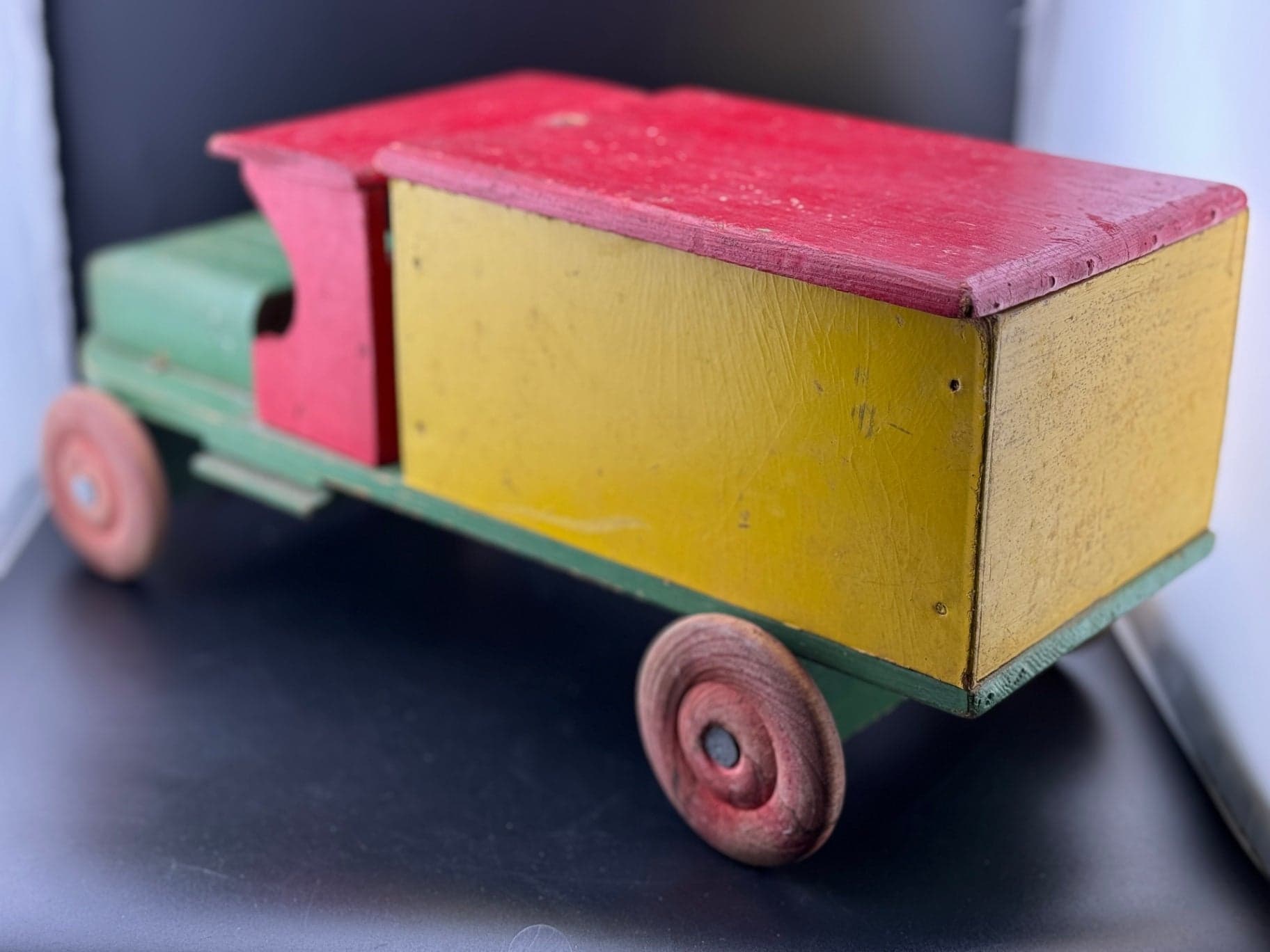 Vintage Wood Toy Truck - Thumbnail 8