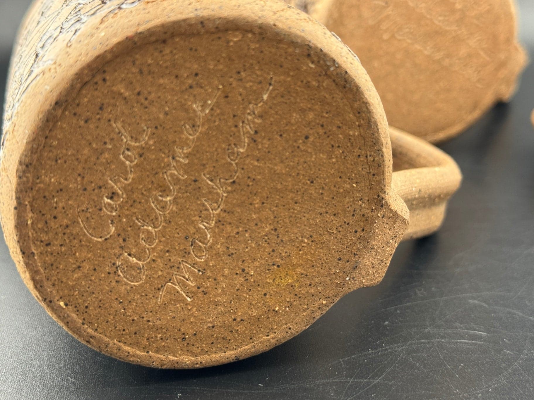 3 VTG Pottery Mugs/CarolAdamecMarsham - Thumbnail 7