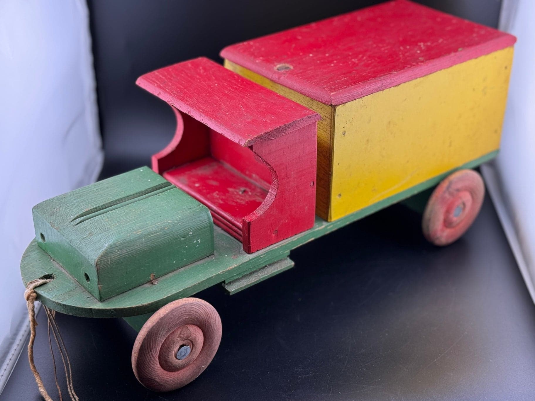 Vintage Wood Toy Truck - Thumbnail 2