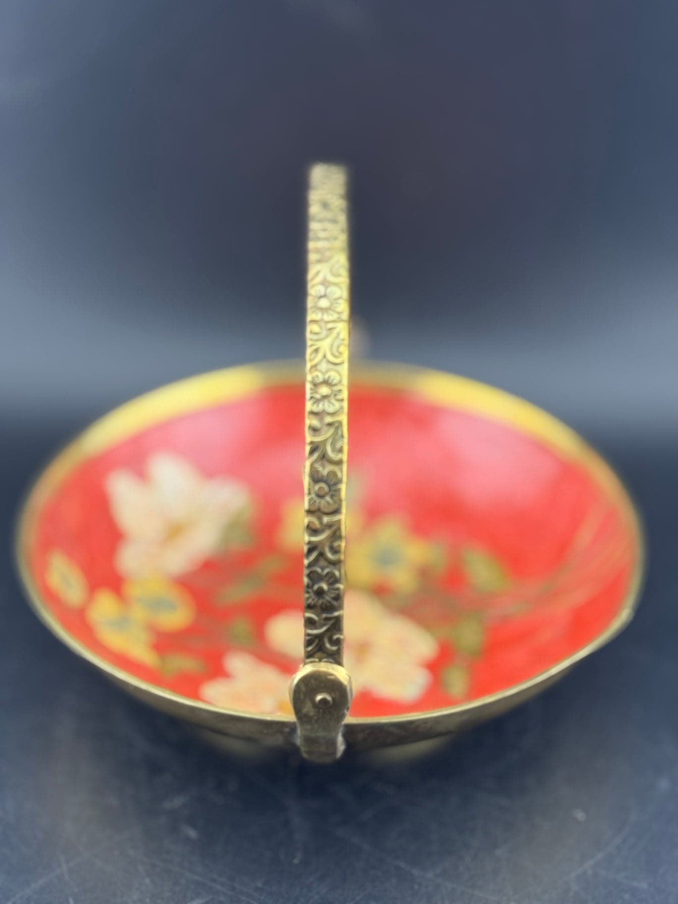Brass Enamel Cloisonne Dish - Thumbnail 4