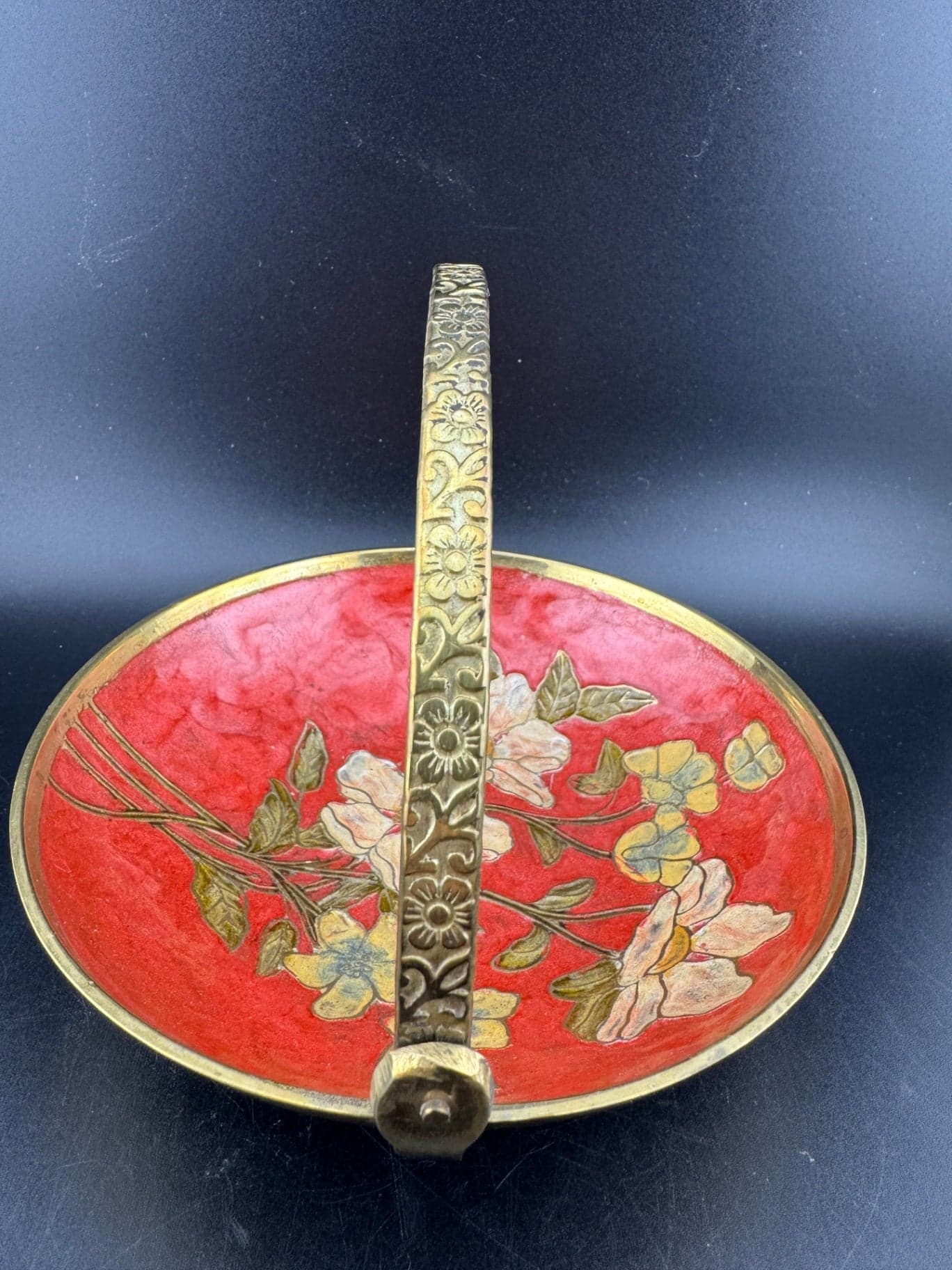 Brass Enamel Cloisonne Dish - Thumbnail 7