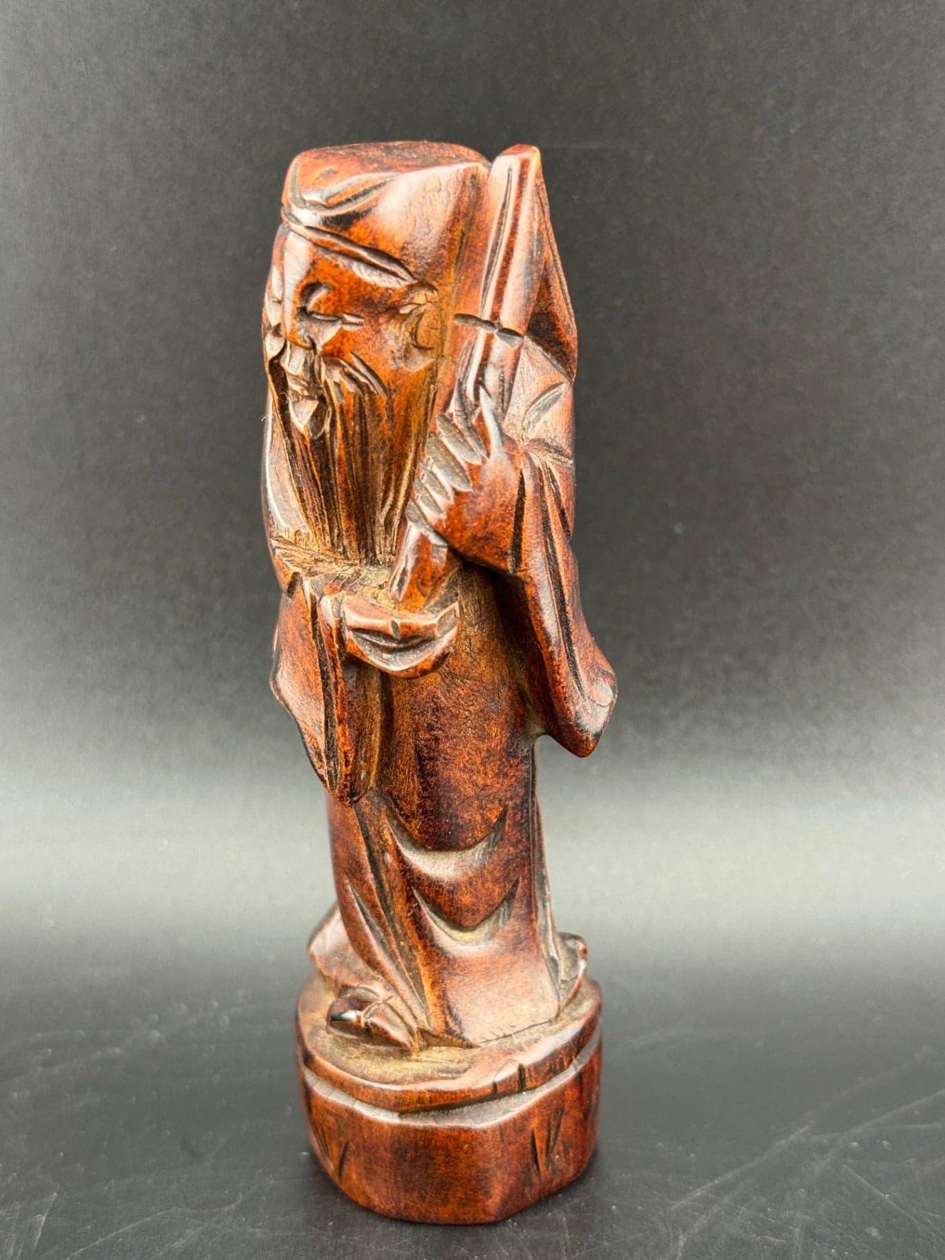 Wood Figurine of Shou Xing - Thumbnail 2