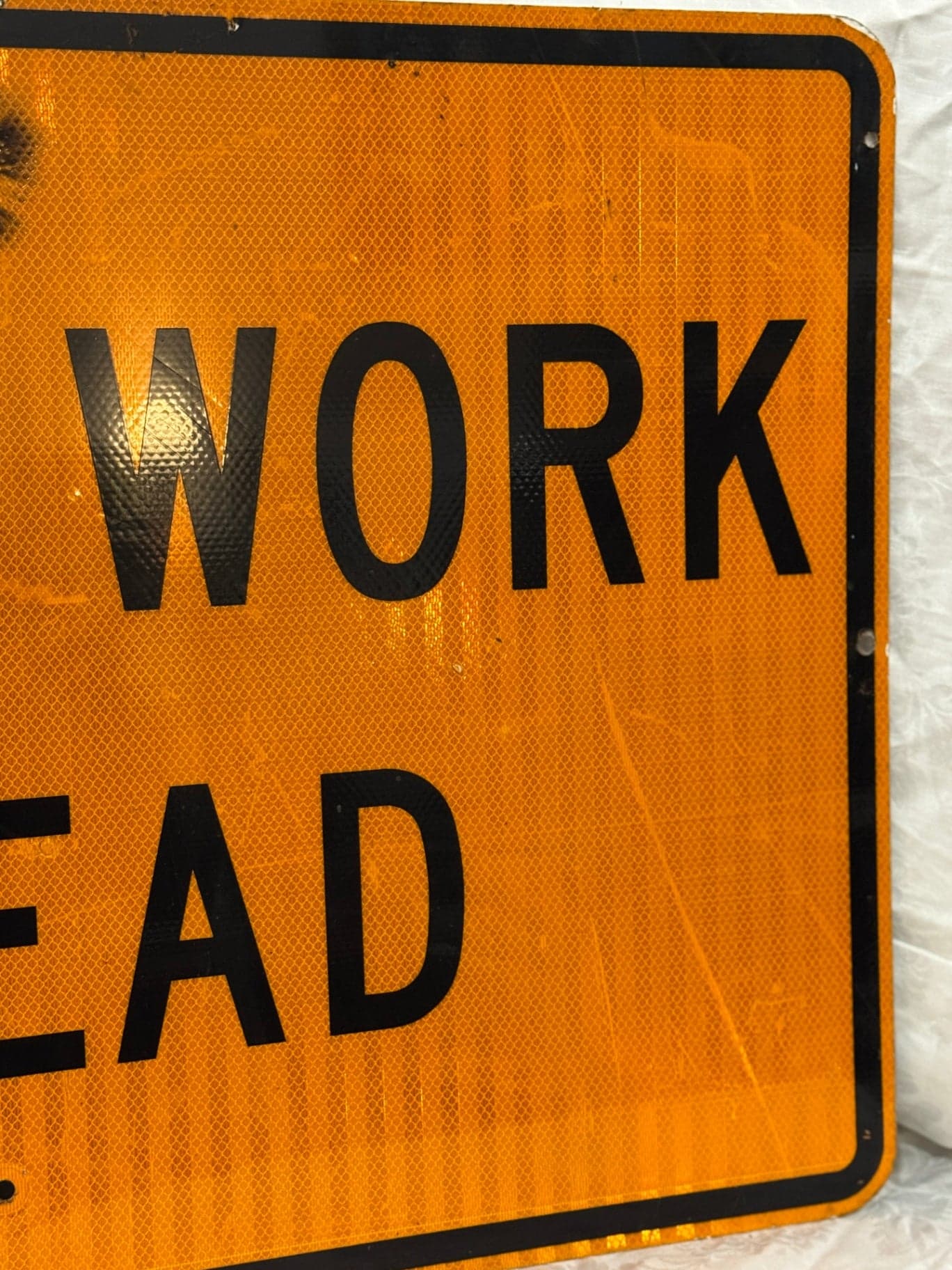 Authentic Road Work Ahead Sign - Thumbnail 6