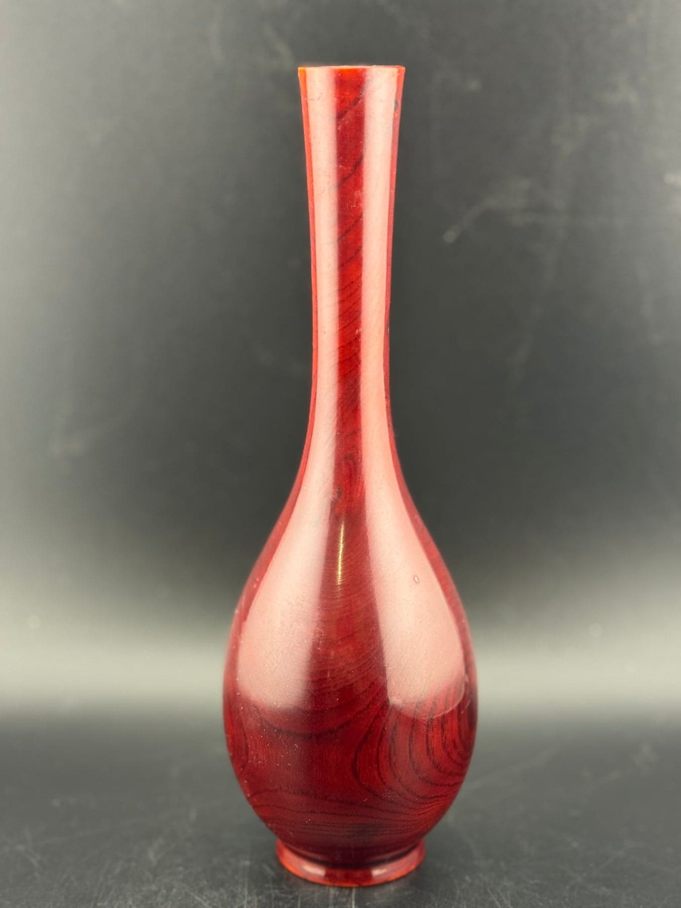 VTG Inlaid Abalone Shell Iris Flower Vase - Thumbnail 4
