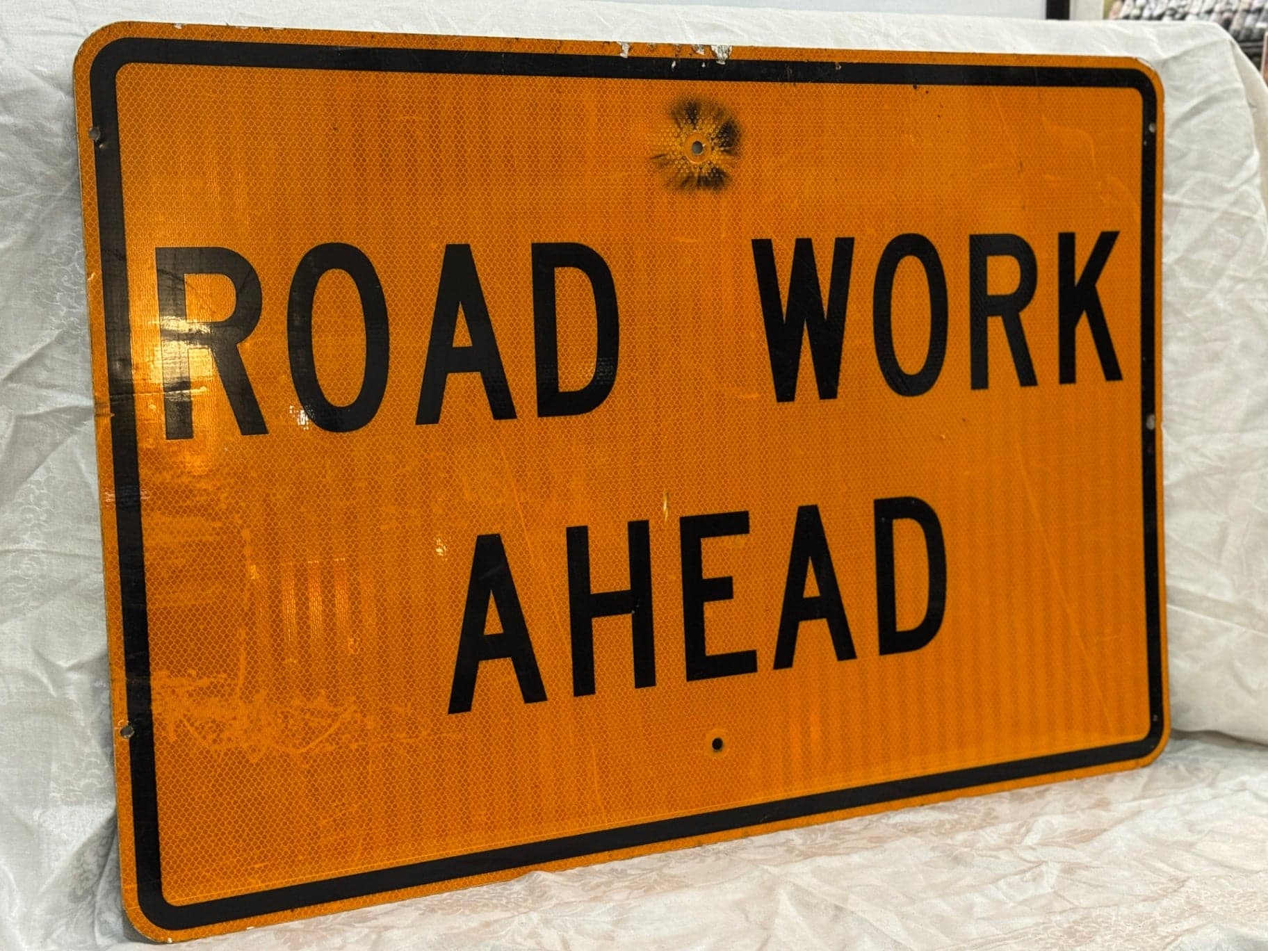 Authentic Road Work Ahead Sign - Thumbnail 3