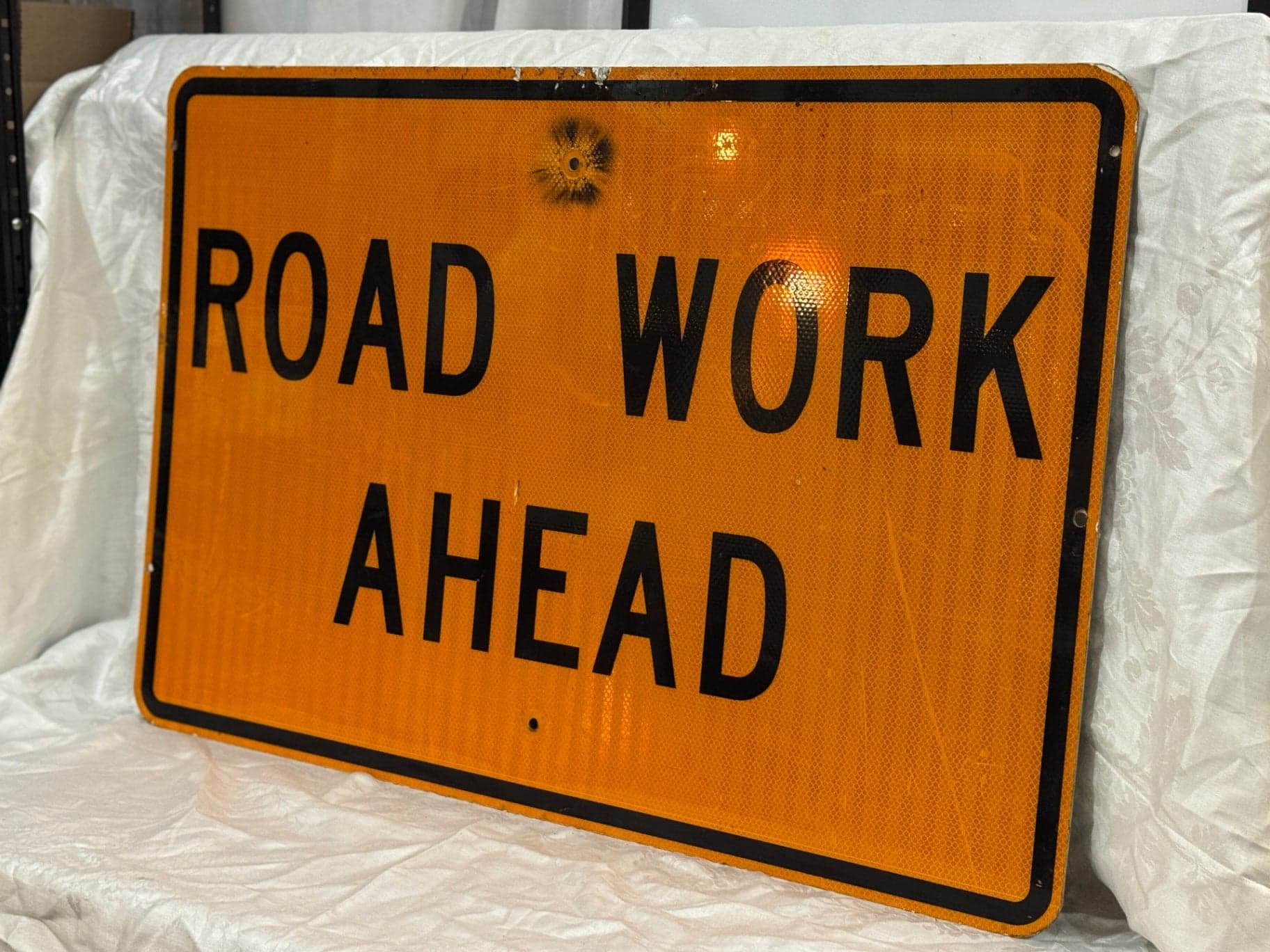 Authentic Road Work Ahead Sign - Thumbnail 2
