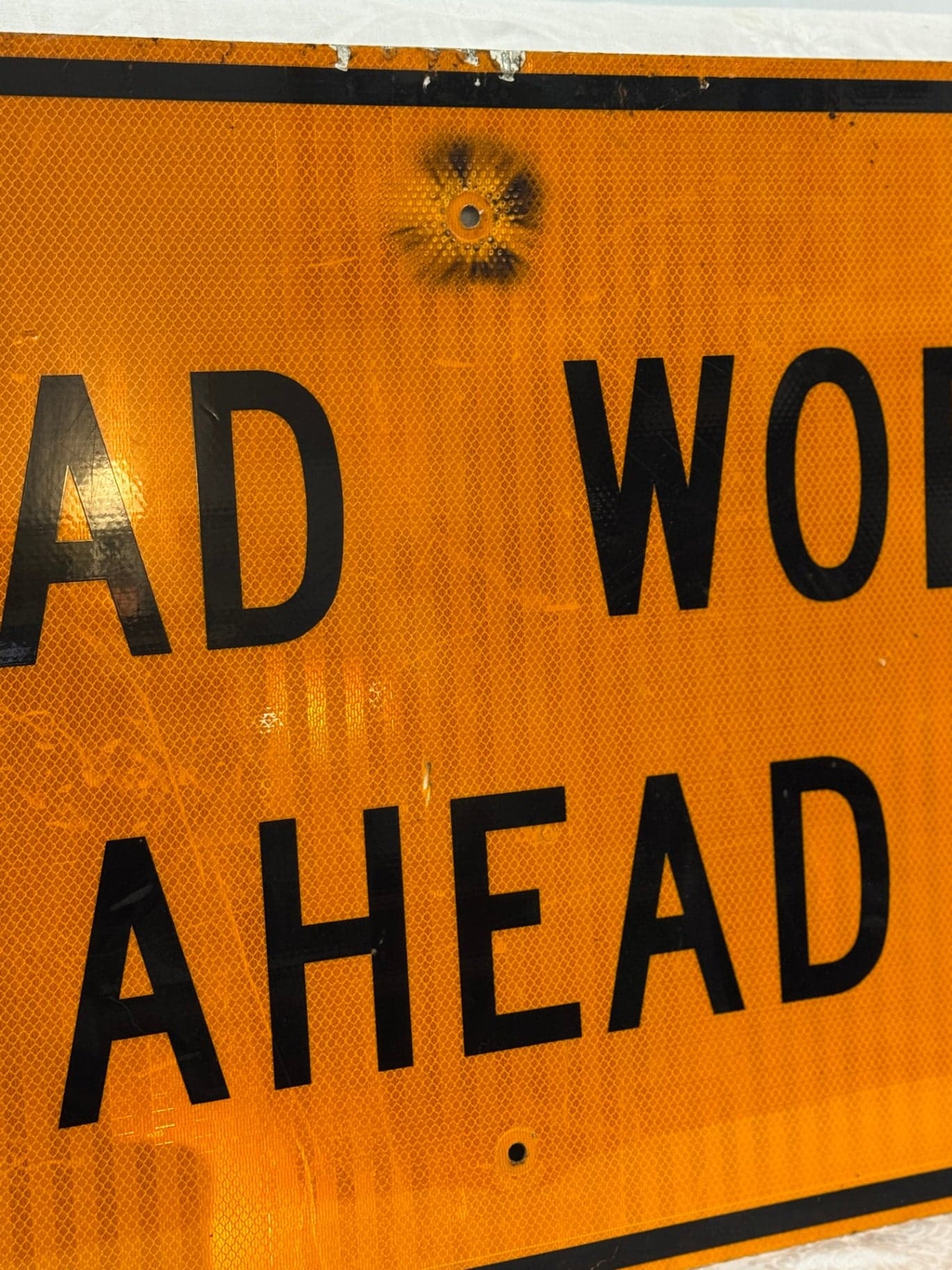 Authentic Road Work Ahead Sign - Thumbnail 5