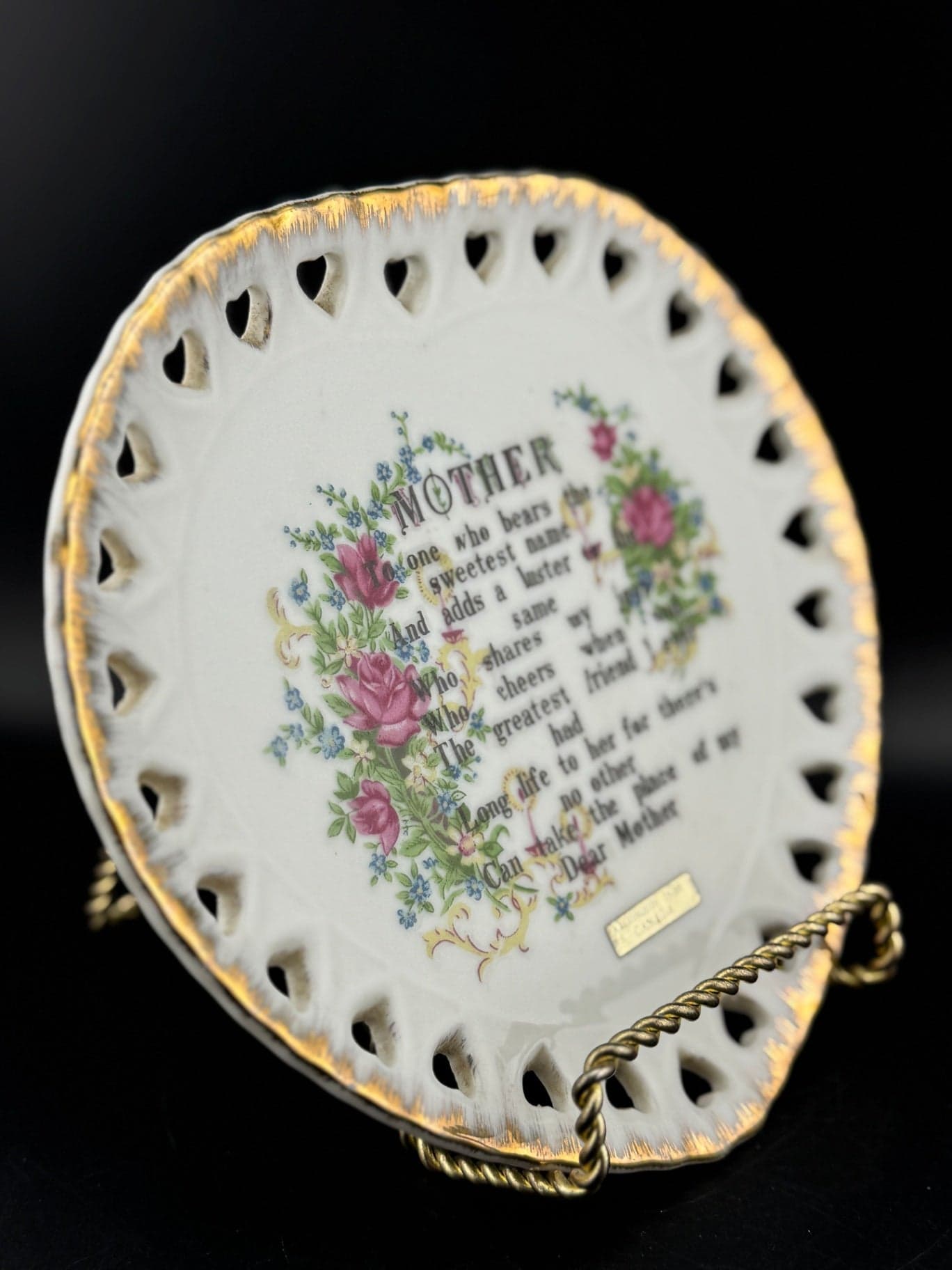 Vintage Decorative "Mother" Plate - Thumbnail 3
