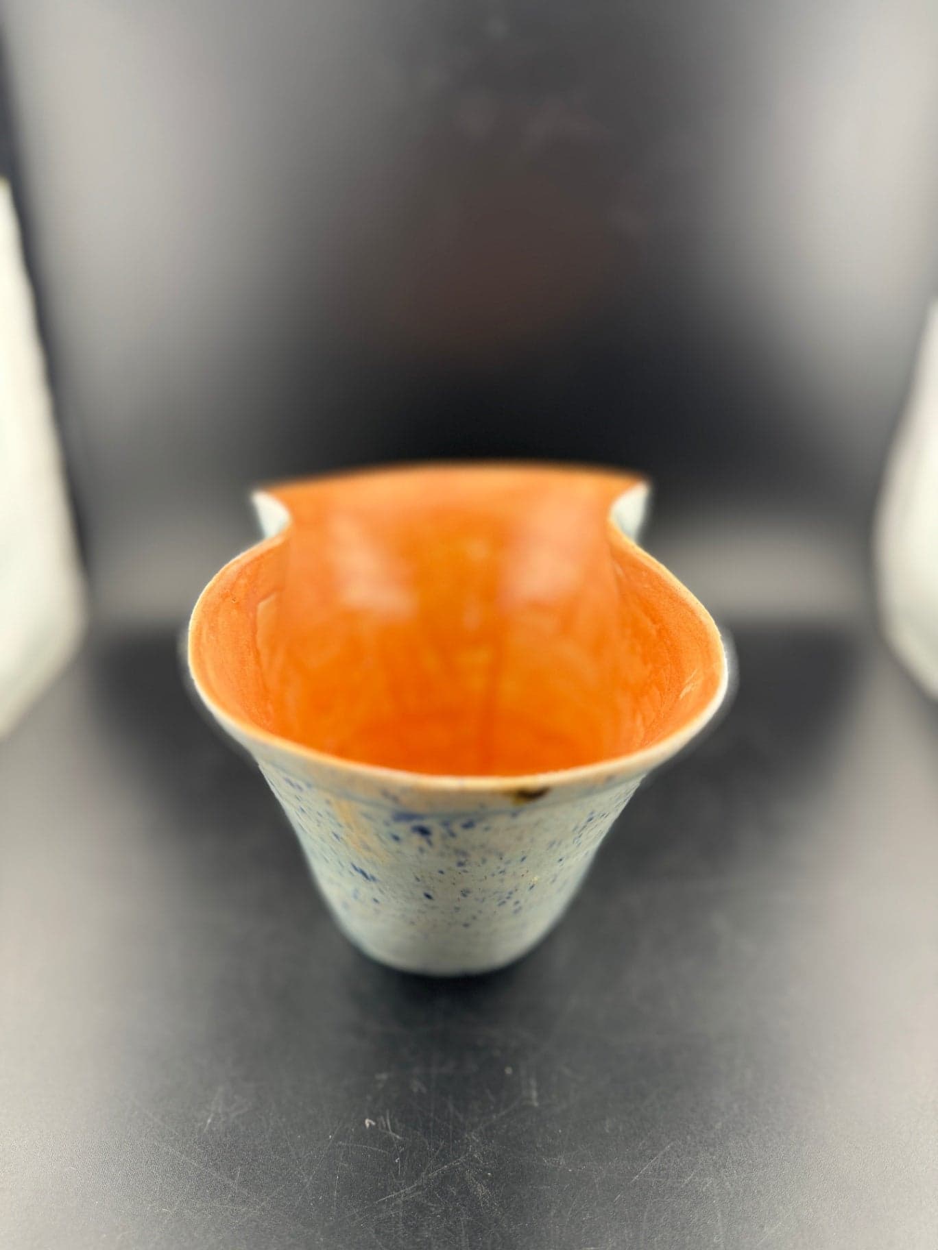 Blue Splatter Pottery Planter/Vase - Thumbnail 4