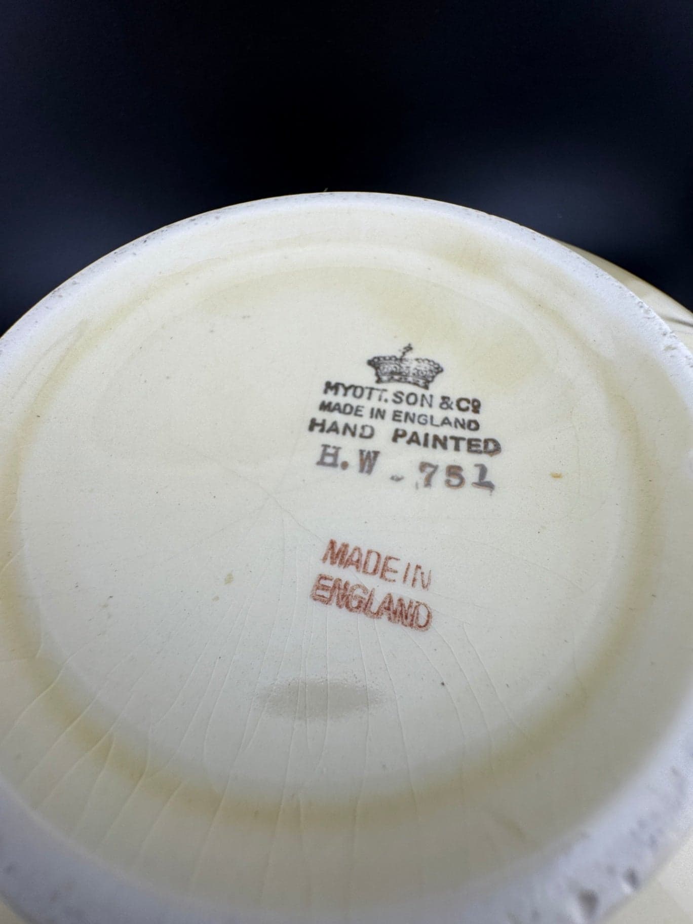 Myott, Son & Co. Hand Painted Bowl - Thumbnail 6