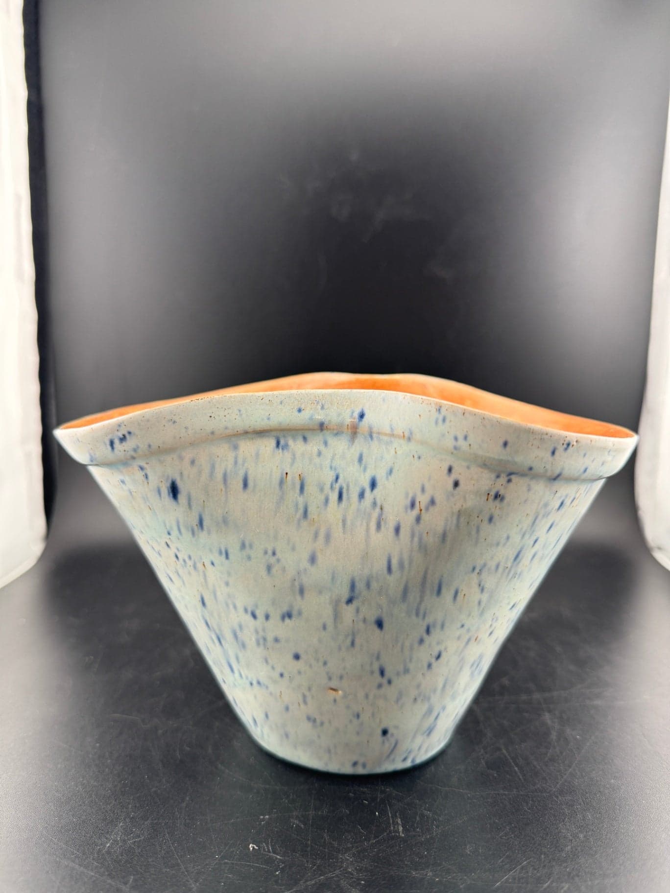 Blue Splatter Pottery Planter/Vase - Image 1