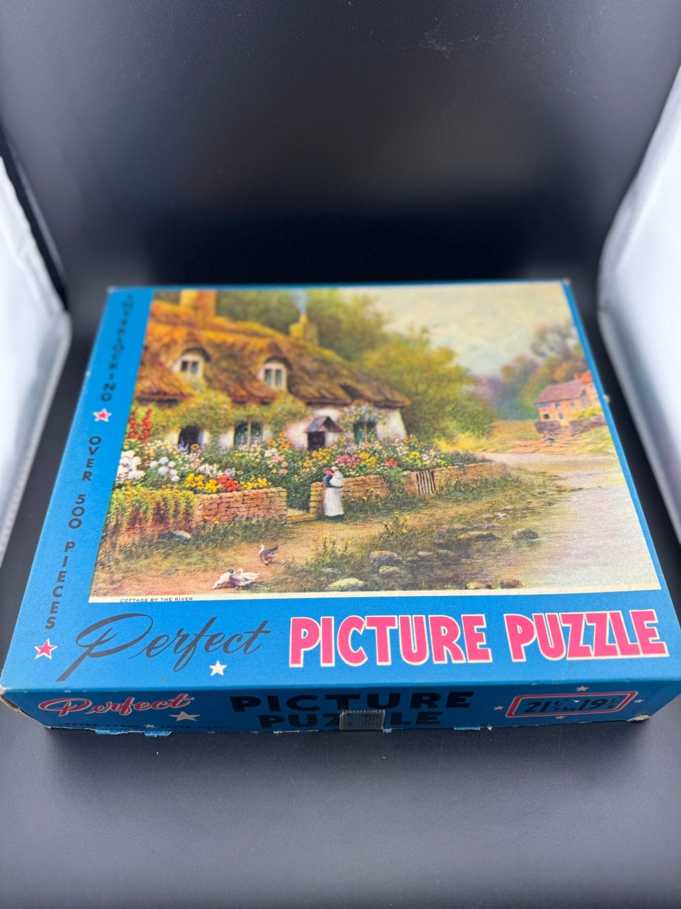 VTG Perfect Pic Puzzle Cottage by the River - Image 1