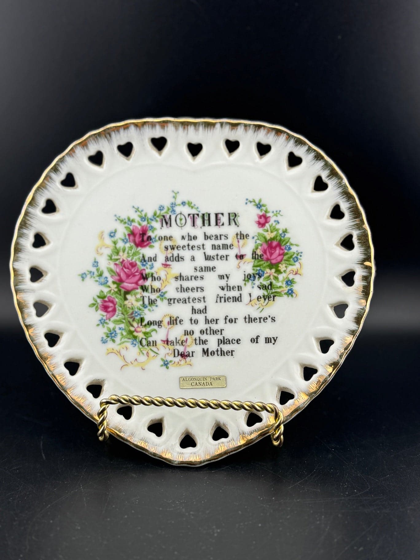 Vintage Decorative "Mother" Plate - Image 1