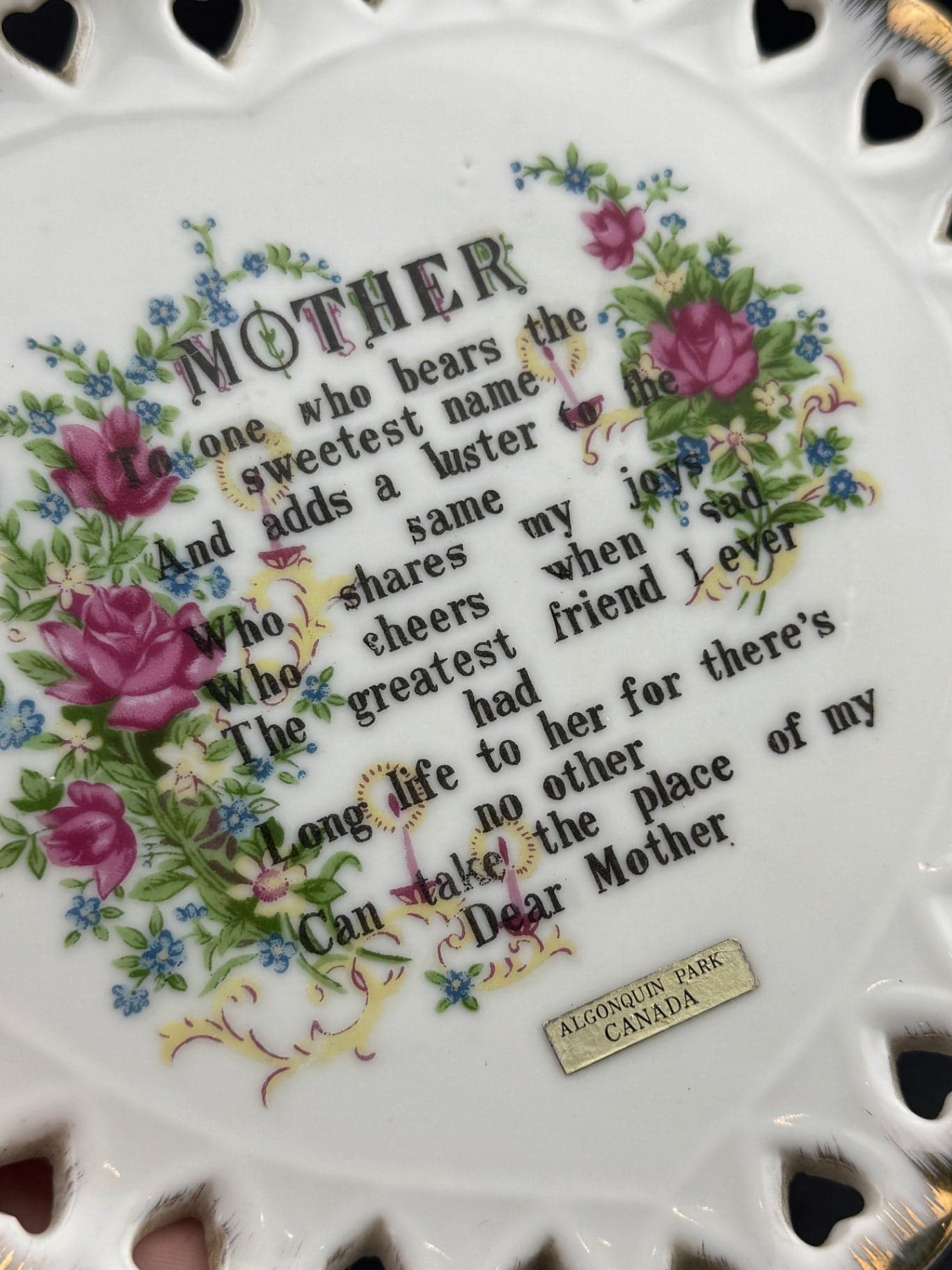 Vintage Decorative "Mother" Plate - Thumbnail 6