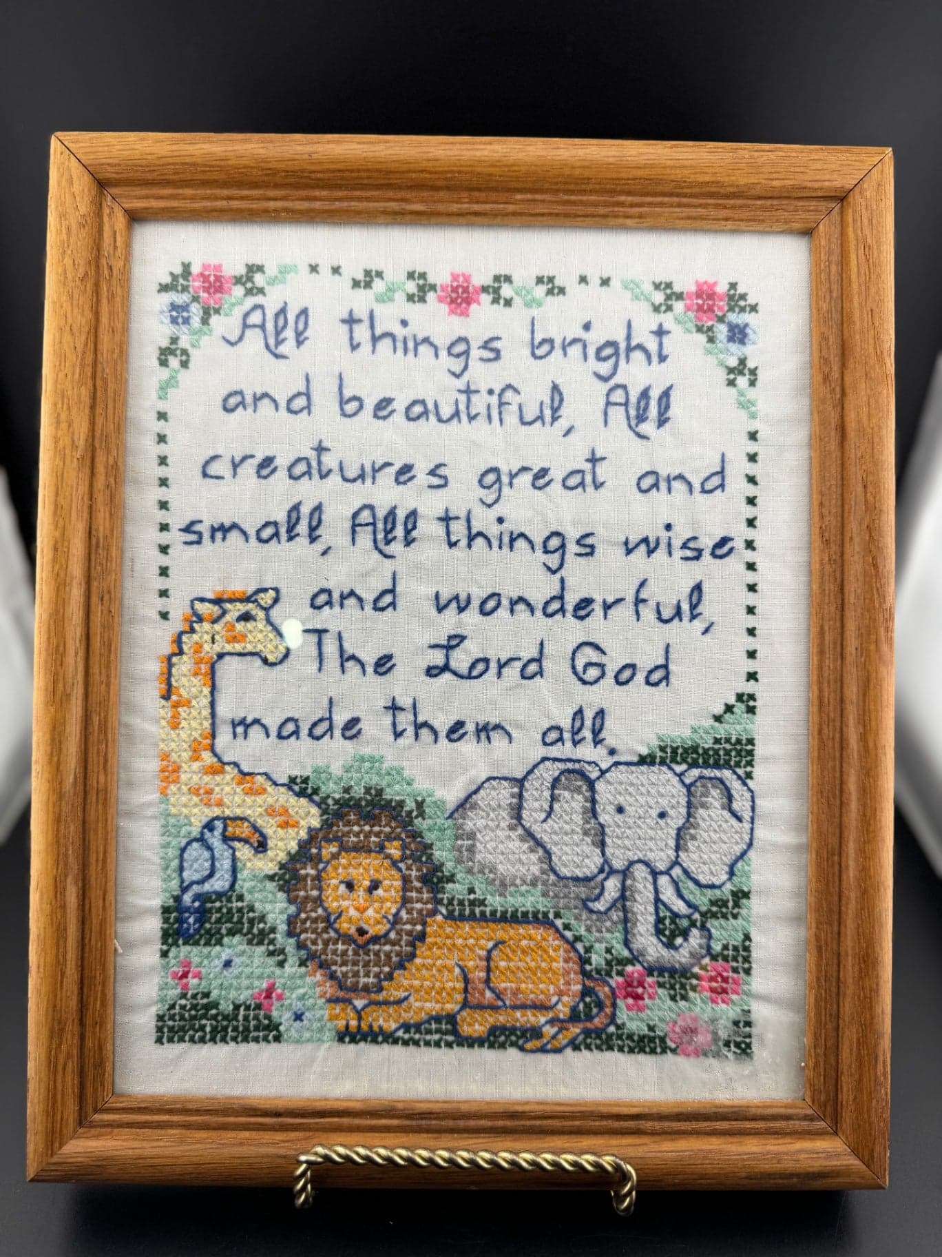 Framed Nursery Cross Stitch - Image 1