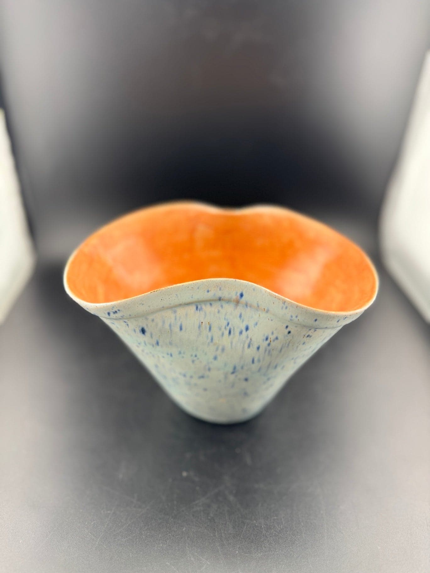Blue Splatter Pottery Planter/Vase - Thumbnail 2