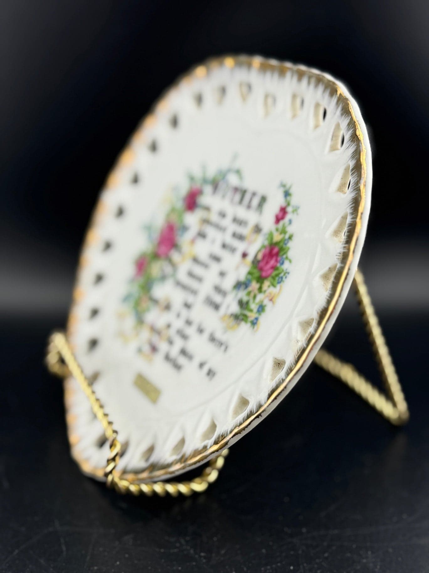 Vintage Decorative "Mother" Plate - Thumbnail 4