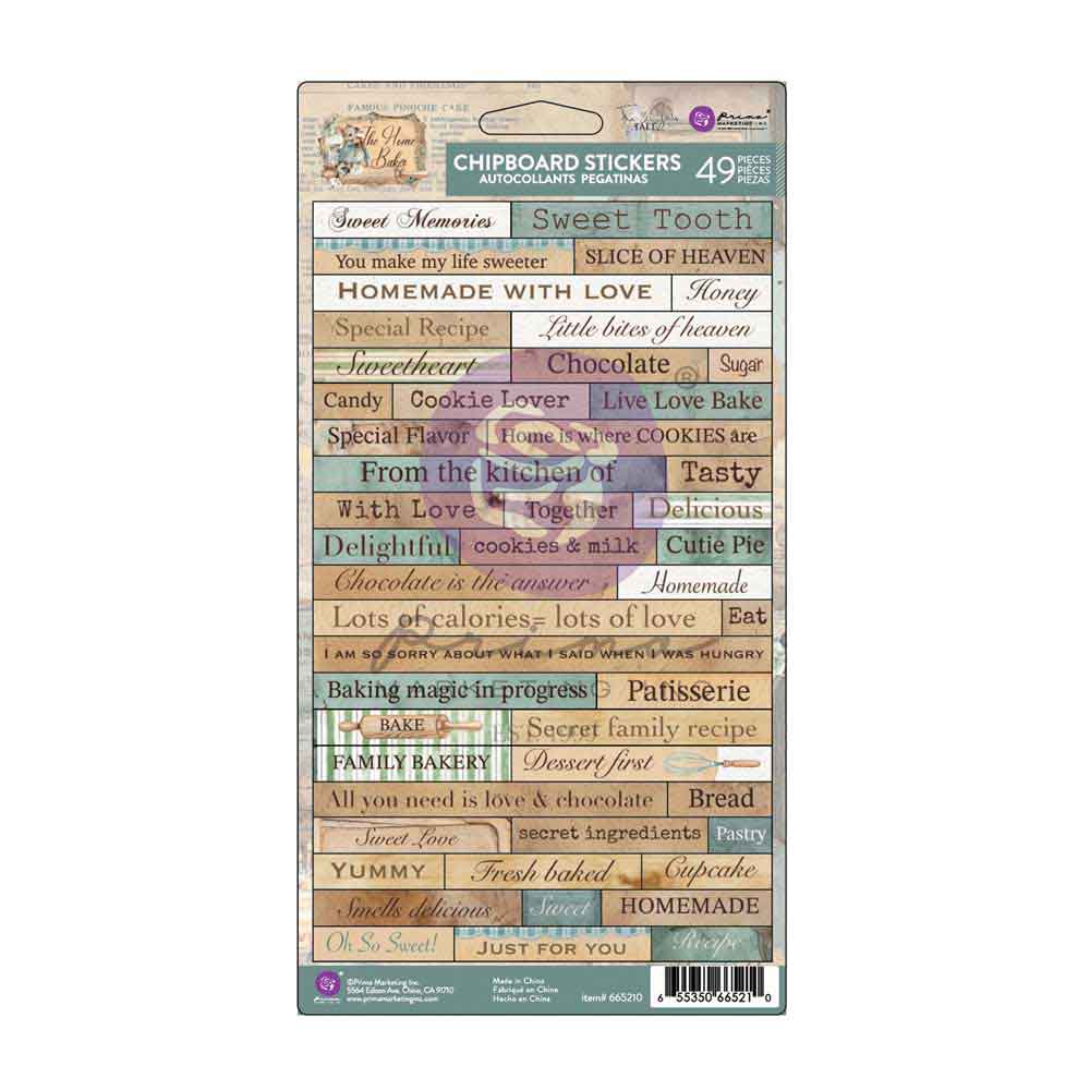 The Home Baker Collection Chipboard Stickers - Image 1