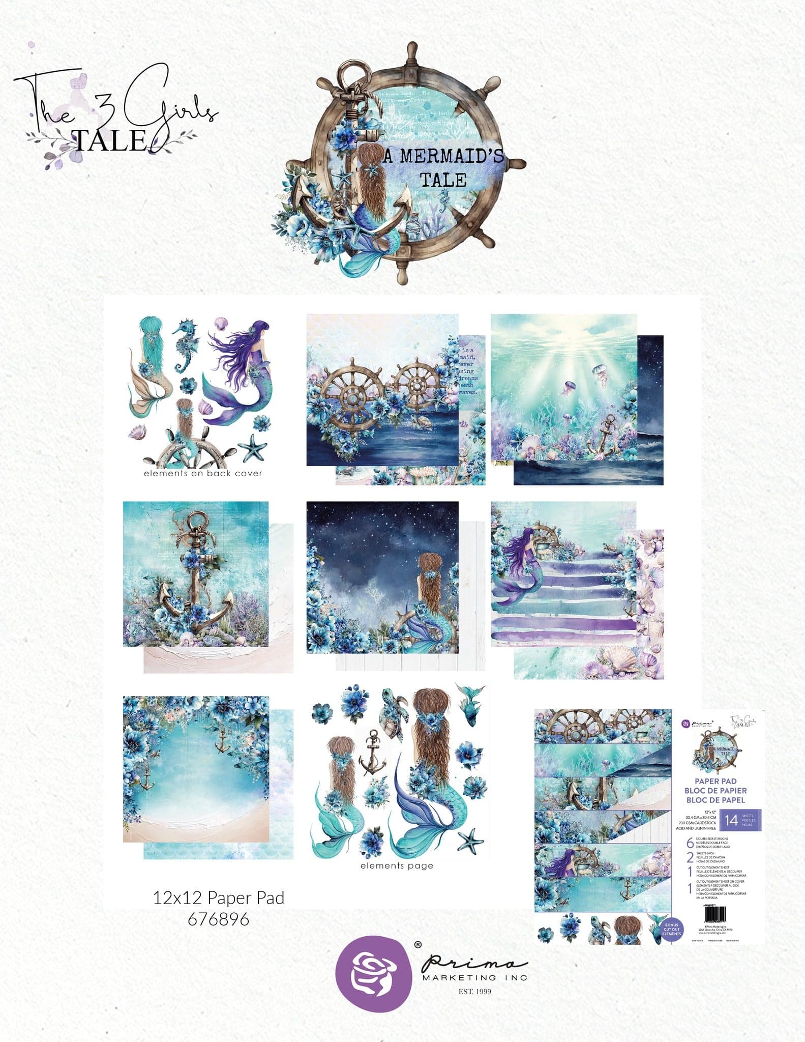 A Mermaid's Tale Collection 12x12 Paper Pad - Image 1