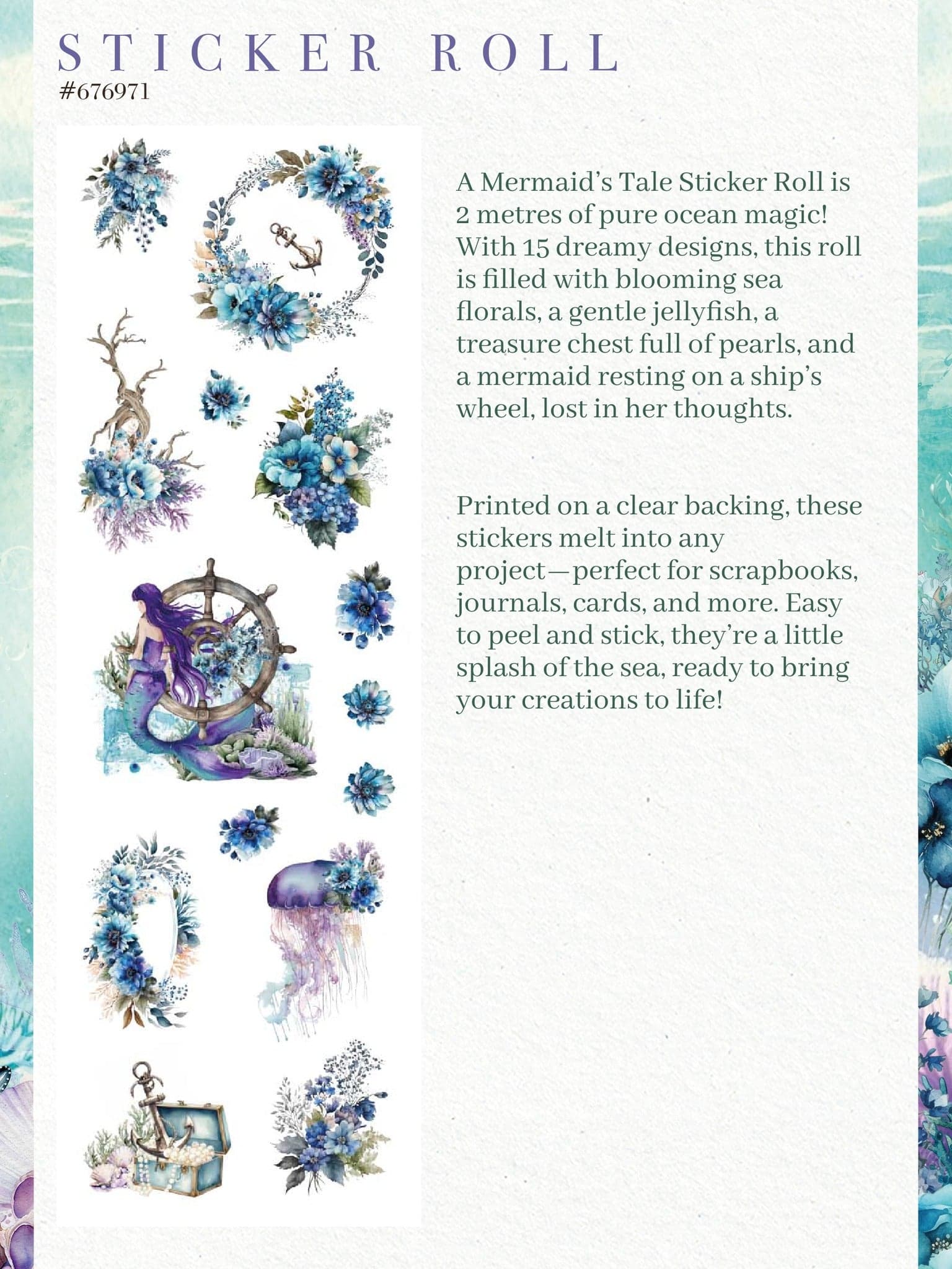 A Mermaid's Tale Collection Sticker Roll - Image 1