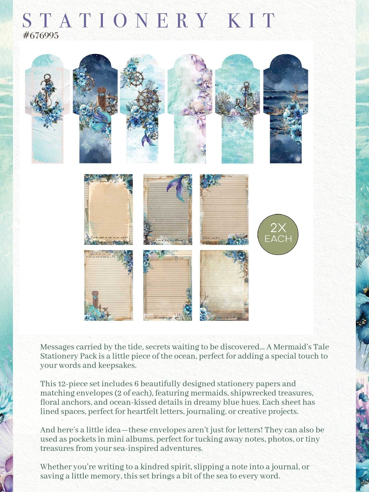 A Mermaid's Tale Collection Stationery Pack - Image 1