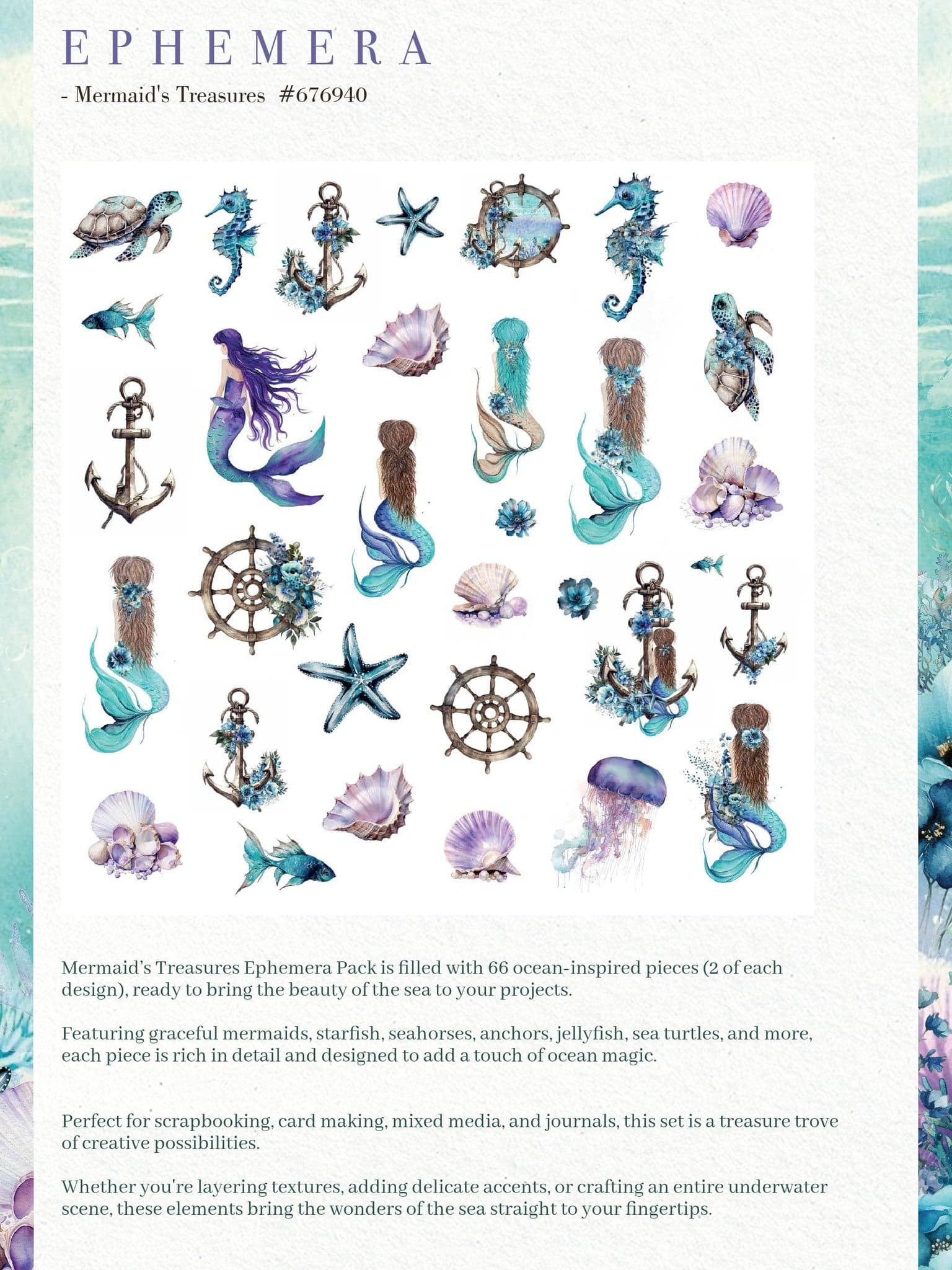 A Mermaid's Tale Collection Ephemera - Mermaid's Treasures - Image 1