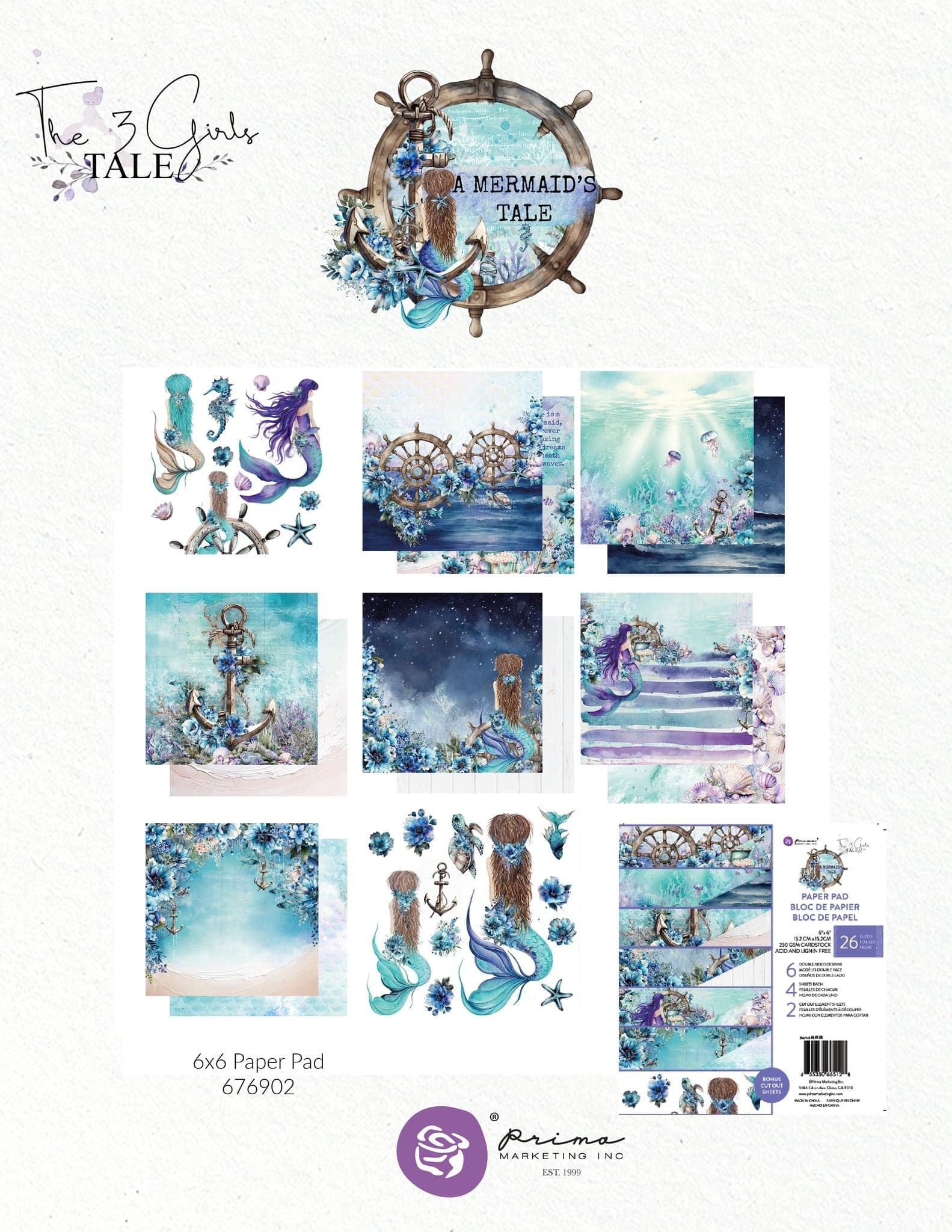 A Mermaid's Tale Collection 6x6 Paper Pad - Thumbnail 2
