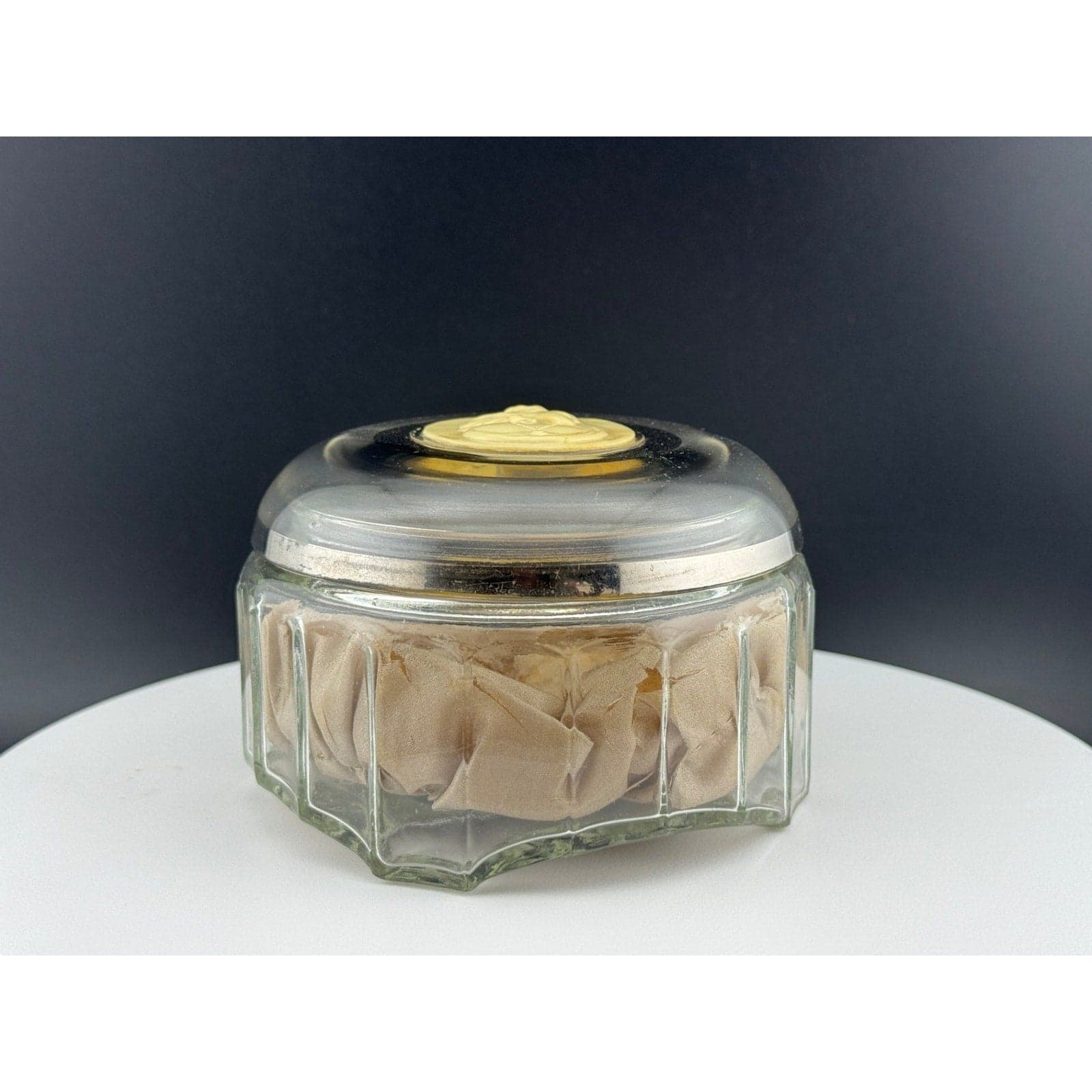 Vintage Celluloid Cameo Dresser Jar - Thumbnail 2