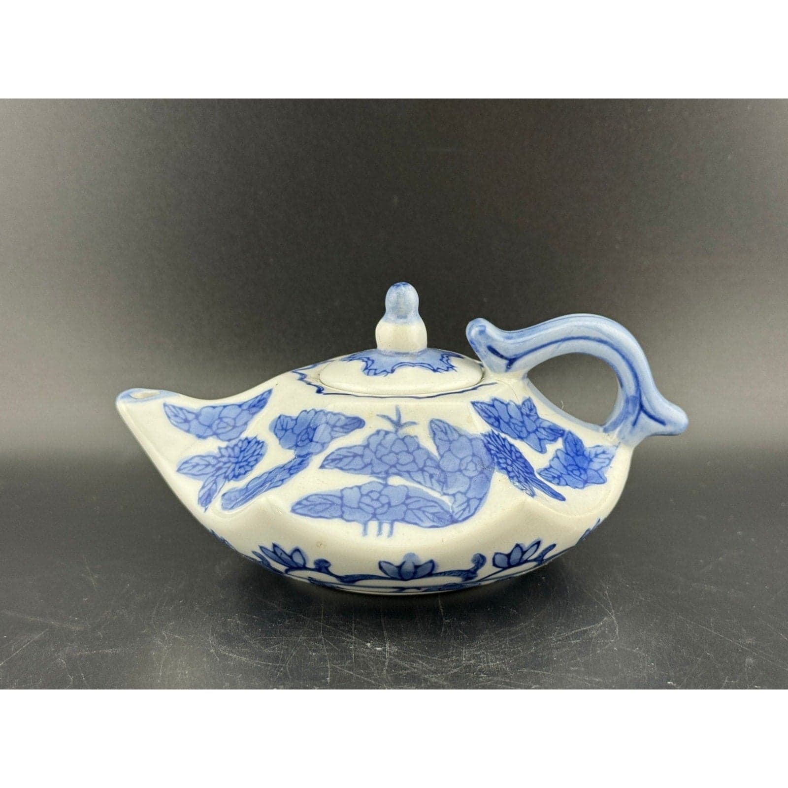 Vintage Miniature Hexagon Shaped Teapot - Image 1