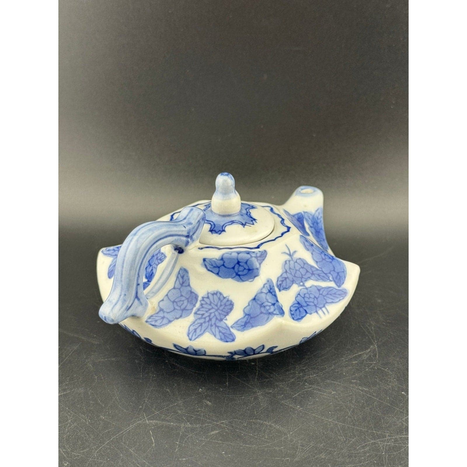 Vintage Miniature Hexagon Shaped Teapot - Thumbnail 4