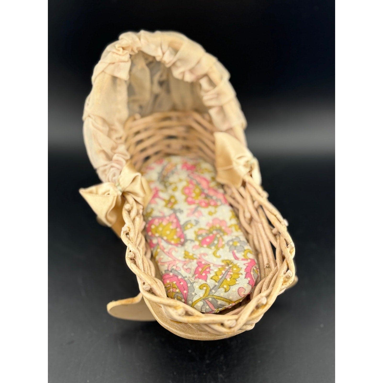 Antique Miniature Baby Doll in Cradle - Thumbnail 5