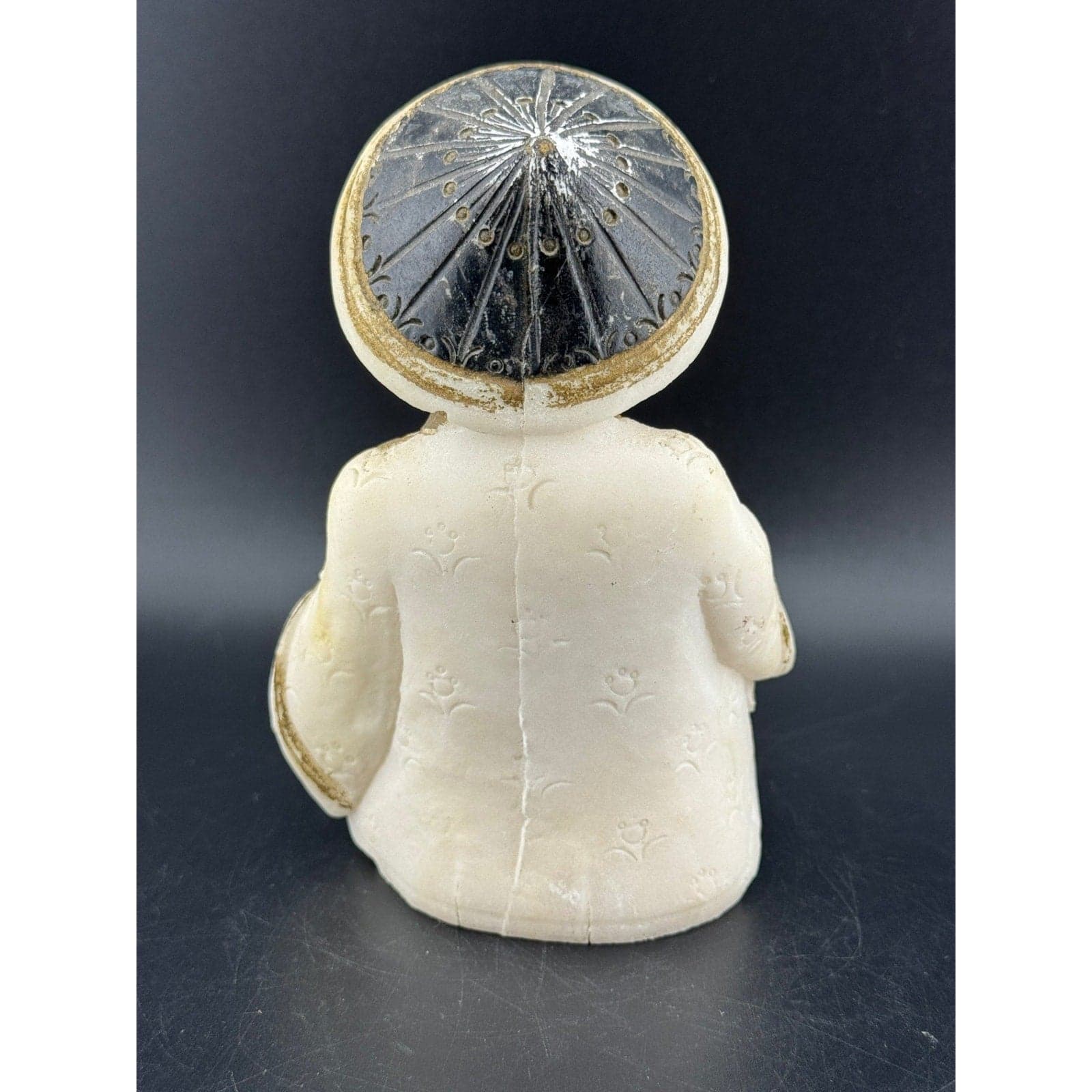 Vintage Salt Stone Little Asian Girl Reading - Thumbnail 5