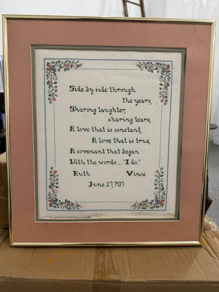 Ruth & VInce Cross Stitch - Image 1