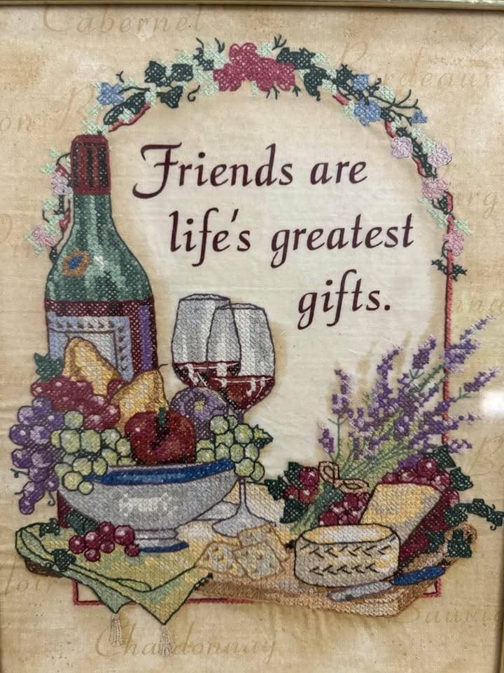 Wine Friends Cross Stitch - Thumbnail 2