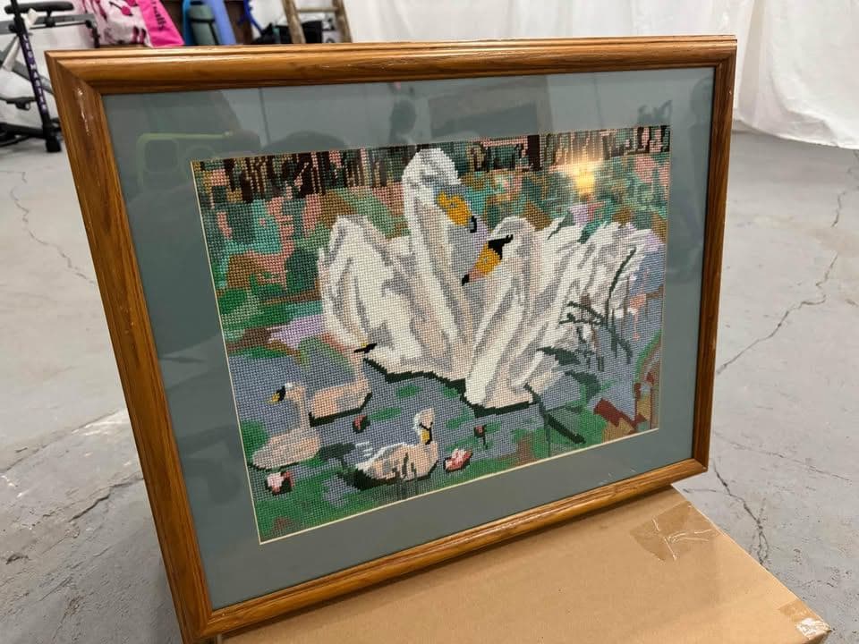 Swans Needlepoint - Image 1