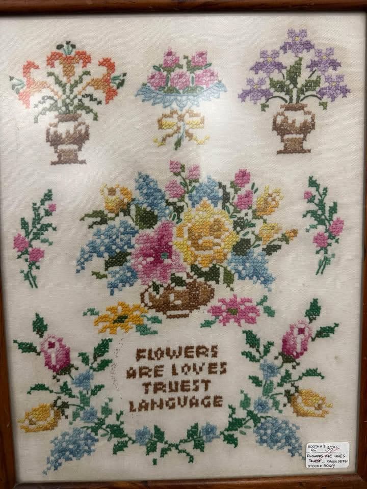 Flowers are Love Cross Stitch - Thumbnail 2