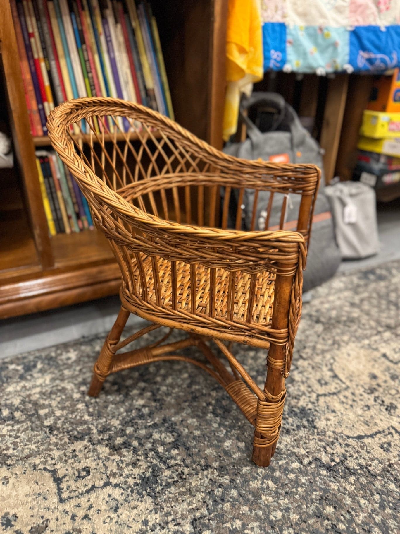 Children's Boho Wicker Chair - Thumbnail 6