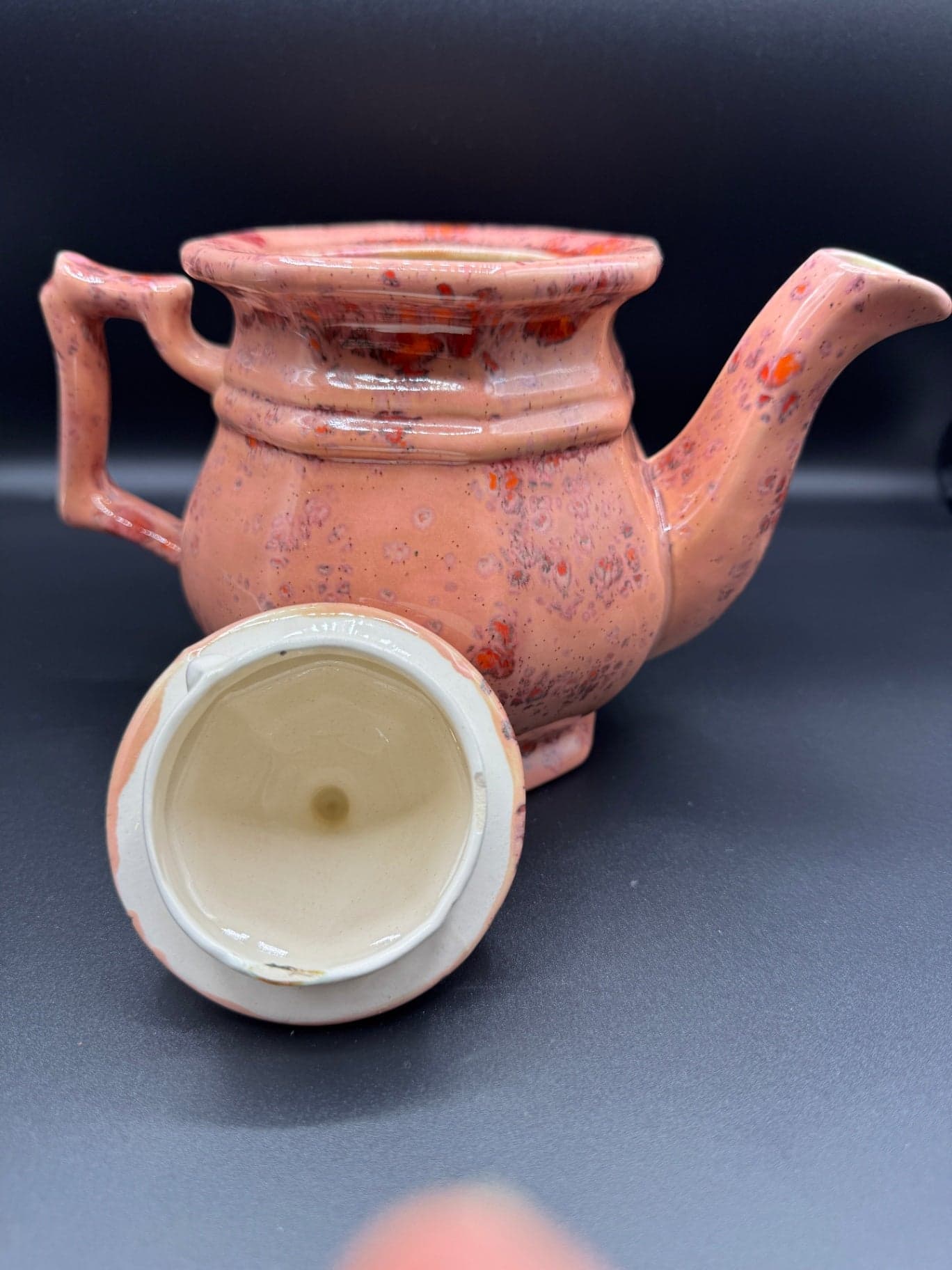 Mid Century Splatter Glaze Teapot - Thumbnail 6