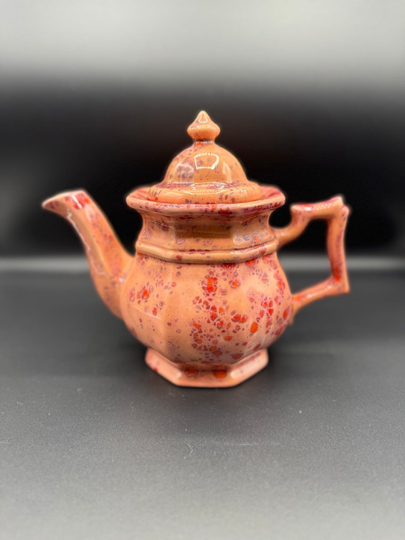 Mid Century Splatter Glaze Teapot - Thumbnail 3