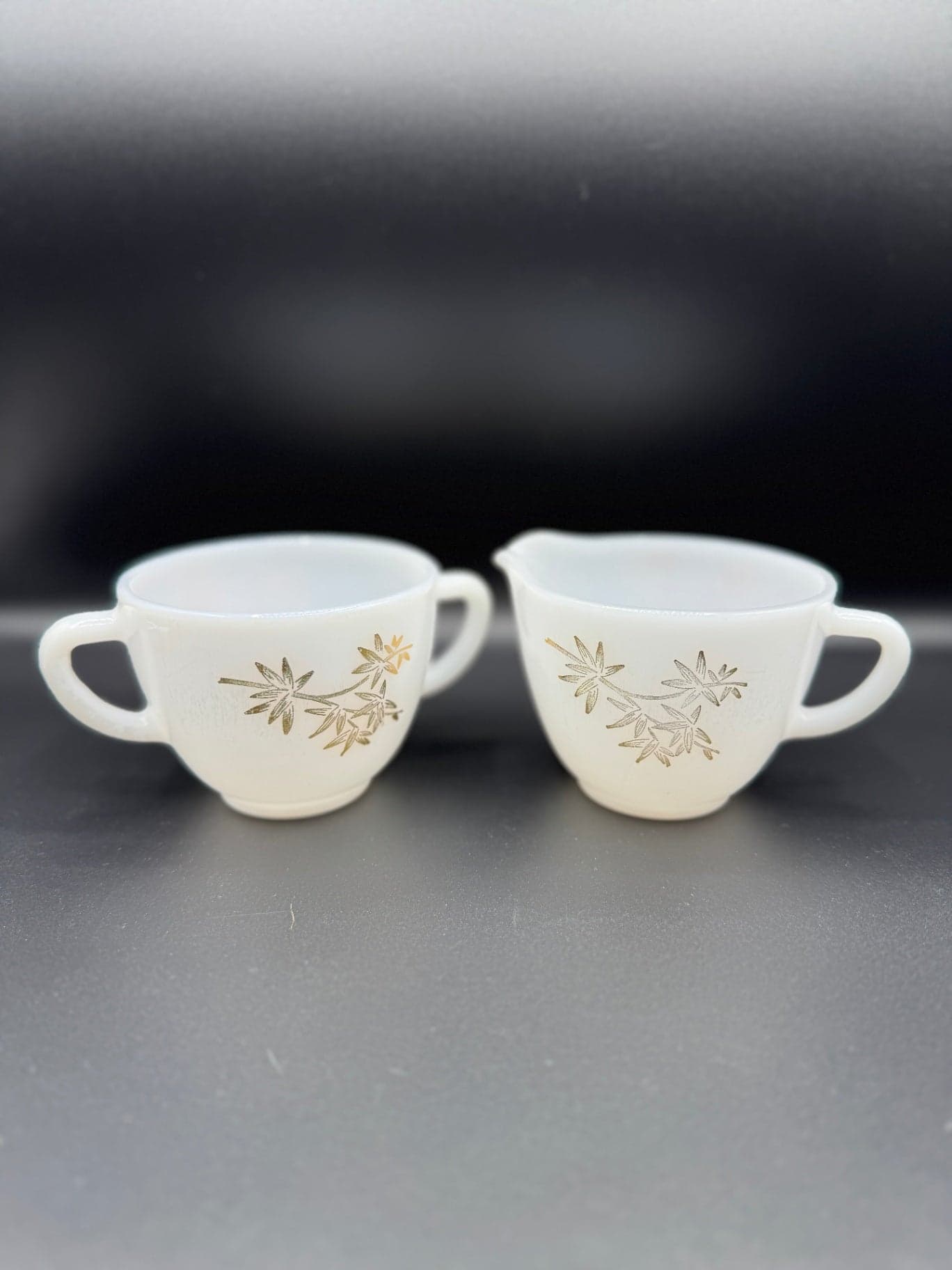 Federal Glass Golden Glory Creamer Set - Image 1