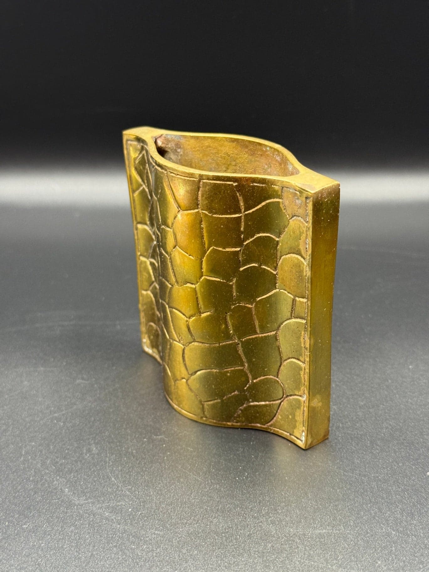 Giraffe Print Brass Bud Vase - Thumbnail 3