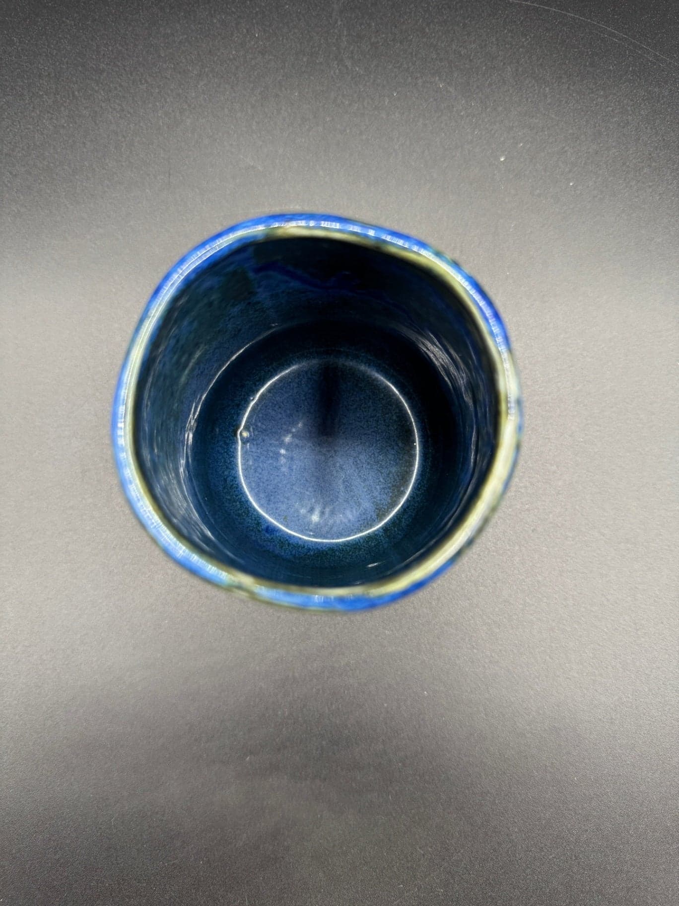 Blue & Green Plaid Ceramic Vase - Thumbnail 4
